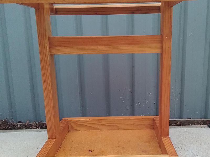 Handmade Wooden Western Saddle Stand on Castors