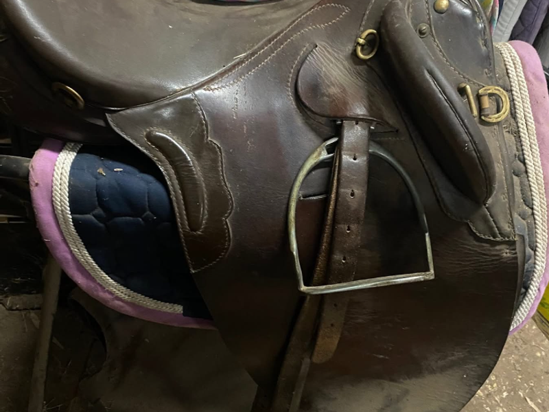 Brown stock saddle