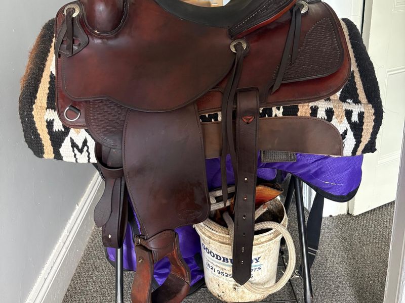 John Allington Western Saddle Fully Mounted