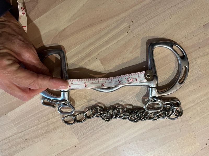 5" Kimblewick bit port mouth & curb chain